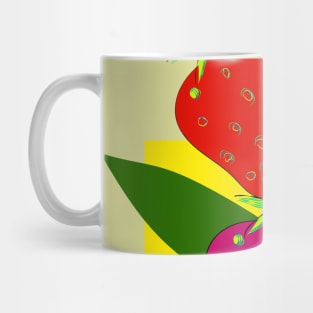 Composition with strawberries Mug